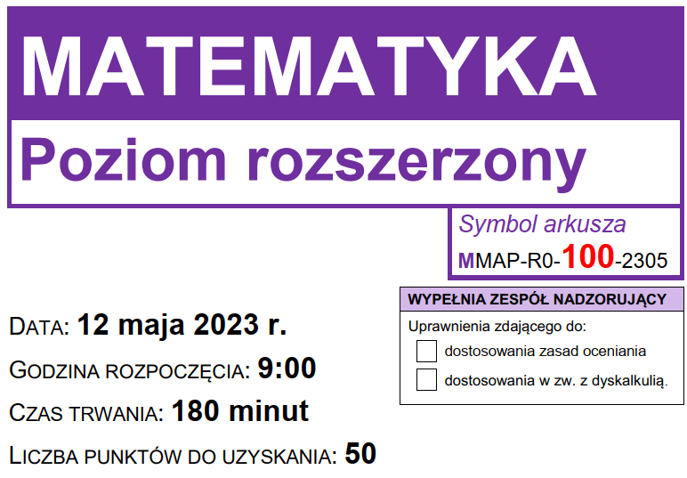 matura z matematyki 2023 poziom rozszerzony